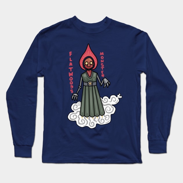 Flatwoods Monster Cartoon Long Sleeve T-Shirt by Ballyraven